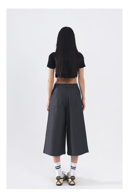 Spring And Summer Straight Striped Pants For Women