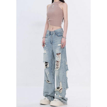 Fashion Straight Loose Slimming Wide-leg Pants For Women