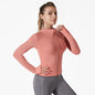 New outdoor dry slim women long-sleeved sweat-absorbing sunscreen jacket high waist elastic pants fitness sports yoga suit set