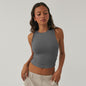European and American women's clothing new women's sexy off-the-button sleeveless tight bottoming shirt, crew neck I-shaped vest, fashionable age reduction for outer wear