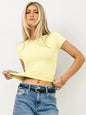 2025Y2K Spice Girl style new European and American cross-border slim-fit t-shirt, tight short-sleeved women's top crew neck