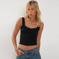 European and American women's clothing Spice Girls suspender vest new lace pure desire wind top bottoming knitted sweater fashion