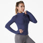 New outdoor dry slim women long-sleeved sweat-absorbing sunscreen jacket high waist elastic pants fitness sports yoga suit set