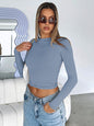 women's 2025 Y2K Vacuum (Absorb) Long Sleeve Knit Crop Top Dress: Perfect for Casual and Outdoor Activities