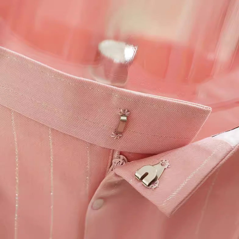 Rhinestone Strip Domineering Exaggerated Style Crisp Neutral Shorts Hot Pants Women