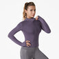 New outdoor dry slim women long-sleeved sweat-absorbing sunscreen jacket high waist elastic pants fitness sports yoga suit set