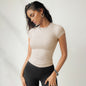 New Arrival Y2K Outfit Women's Ribbed Slim Fit T Shirt Solid Color Short Sleeve Top Fashion Trend