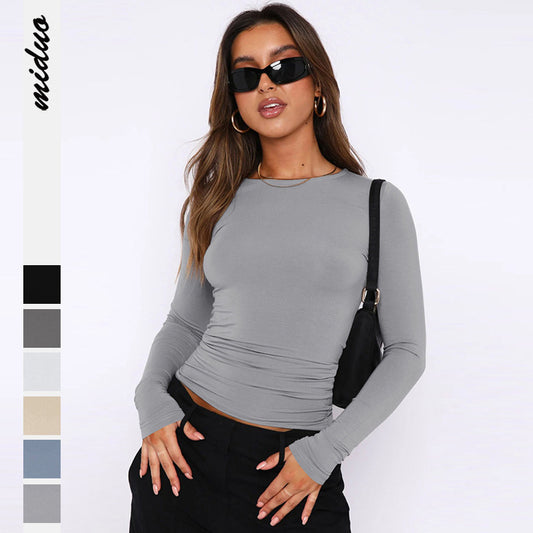 women's 2025 Y2K Vacuum (Absorb) Long Sleeve Knit Crop Top Dress: Perfect for Casual and Outdoor Activities