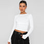 women's 2025 Y2K Vacuum (Absorb) Long Sleeve Knit Crop Top Dress: Perfect for Casual and Outdoor Activities