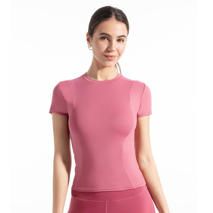 New outdoor dry slim women long-sleeved sweat-absorbing sunscreen jacket high waist elastic pants fitness sports yoga suit set