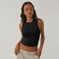 European and American women's clothing new women's sexy off-the-button sleeveless tight bottoming shirt, crew neck I-shaped vest, fashionable age reduction for outer wear