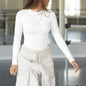 2025 New Y2K Ribbed Round Neck Long Sleeve T Shirt Women Slim Fit Crop Top Pure Desire Fashion