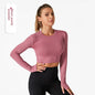Women Summer Long Sleeve Quick Dry Yoga Set Fitness Running Top Pants Workout Clothes