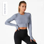 Women Summer Long Sleeve Quick Dry Yoga Set Fitness Running Top Pants Workout Clothes