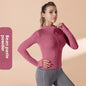 Autumn Winter Workout Quick Dry Sun Protection Women's Tight Yoga Jacket High Elasticity Breathable for Running Fitness