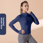 Autumn Winter Workout Quick Dry Sun Protection Women's Tight Yoga Jacket High Elasticity Breathable for Running Fitness