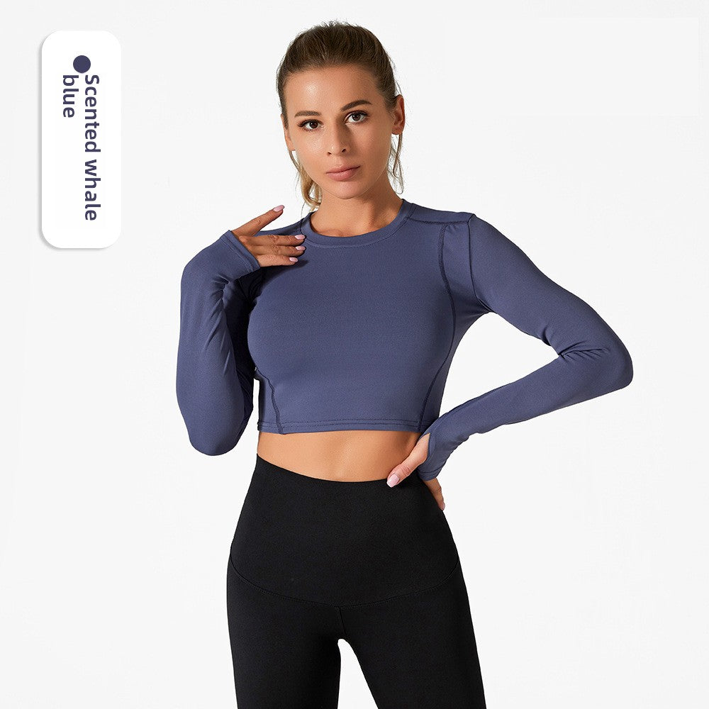 Women Summer Long Sleeve Quick Dry Yoga Set Fitness Running Top Pants Workout Clothes