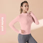 Autumn Winter Workout Quick Dry Sun Protection Women's Tight Yoga Jacket High Elasticity Breathable for Running Fitness