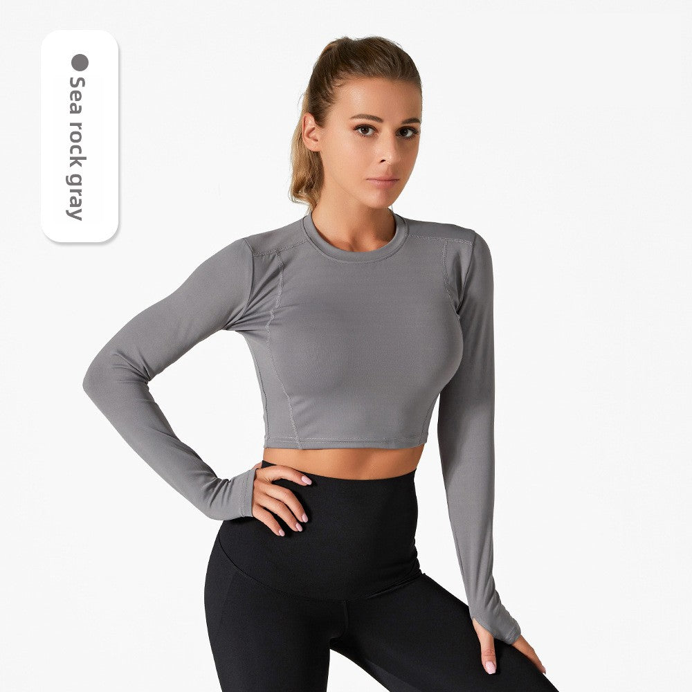 Women Summer Long Sleeve Quick Dry Yoga Set Fitness Running Top Pants Workout Clothes